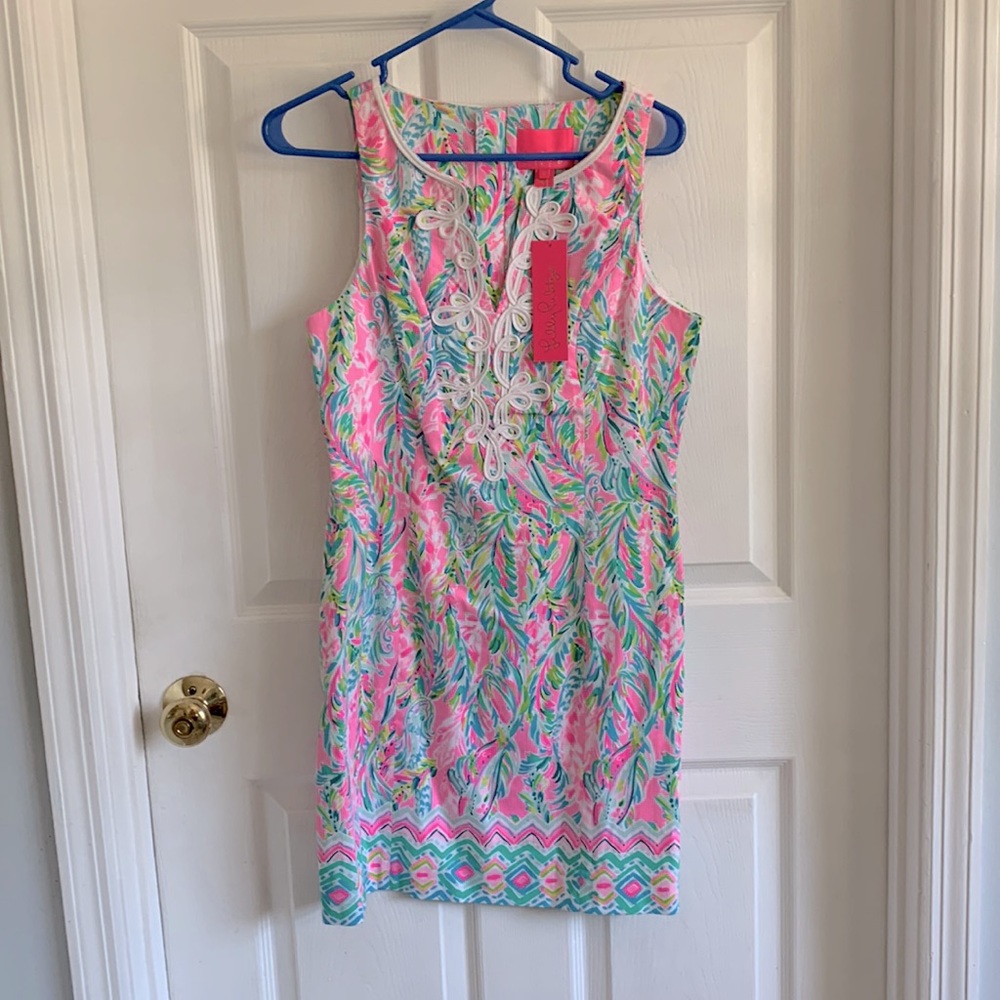 Size 6 Lilly Pulitzer Gabby Stretch Dress in Unicorns of the Sea